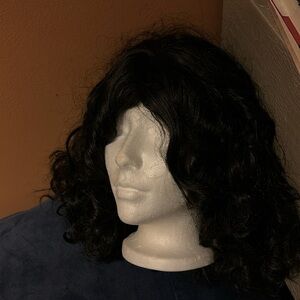 Vintage style silky soft synthetic curly hair wig
